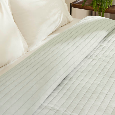 Karaca Freya Bedspread, Double, Sage Green