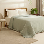 Karaca Freya Bedspread, Double, Sage Green