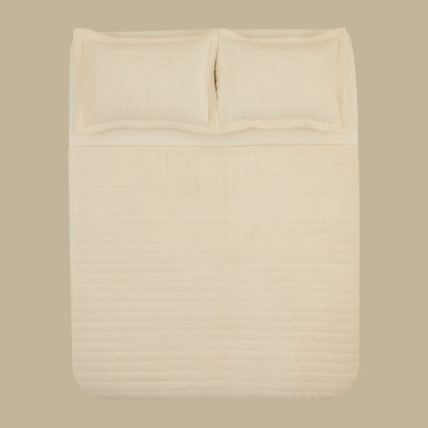 Karaca Alice Bedspread Set, Single, Cream