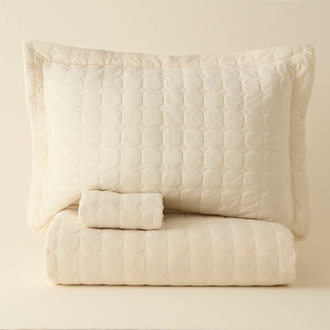 Karaca Alice Bedspread Set, Single, Cream