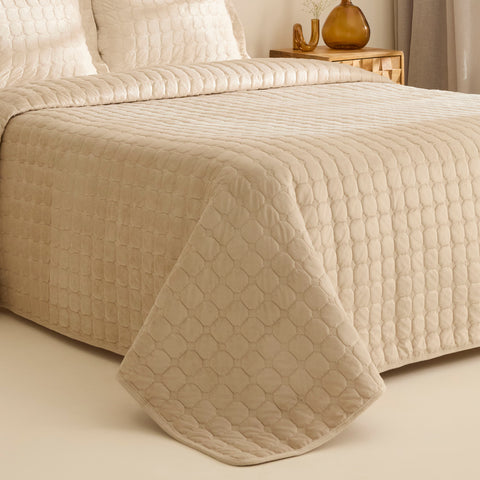 Karaca Alice Bedspread Set, Single, Beige