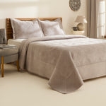 Karaca Lean Bedspread Set, Double, Light Grey