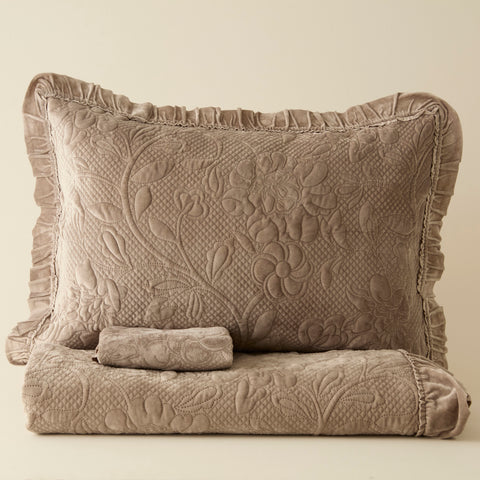 Karaca Audrey Bedspread Set, Double, Grey