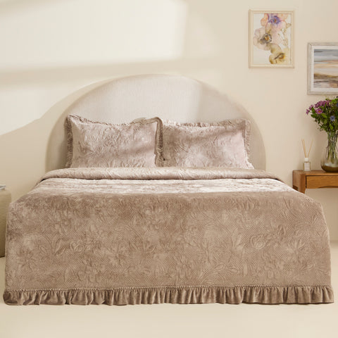 Karaca Audrey Bedspread Set, Single, Grey