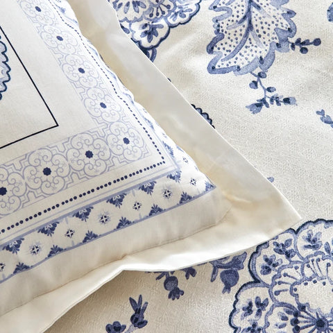 Karaca Amar 100% Cotton Duvet Cover Set, Double, Blue