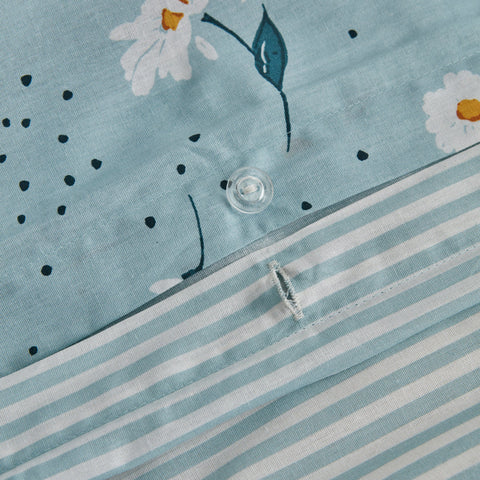 Karaca Daisy 100% Cotton Single Duvet Set, Mint