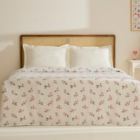 Karaca Silvie 100% Cotton Pique, Double, 200x220cm, Red