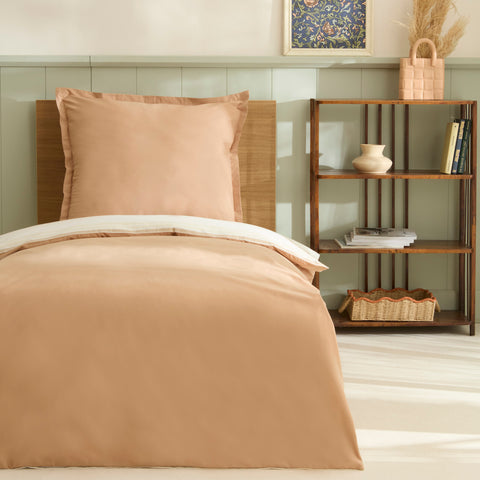 Karaca Vera 100% Turkish Cotton Duvet Cover Set, Double, Beige