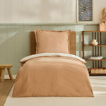 Karaca Vera 100% Turkish Cotton Duvet Cover Set, Single, Beige
