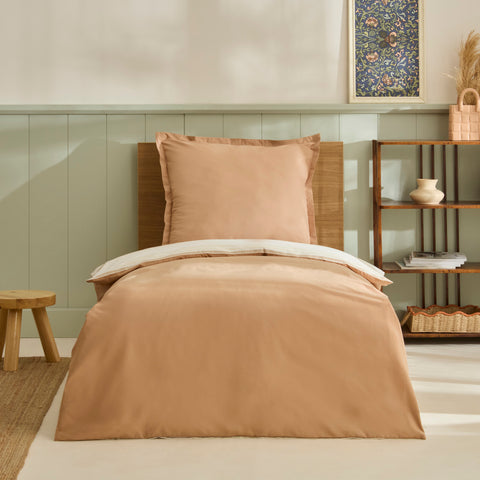 Karaca Vera 100% Turkish Cotton Duvet Cover Set, Double, Beige