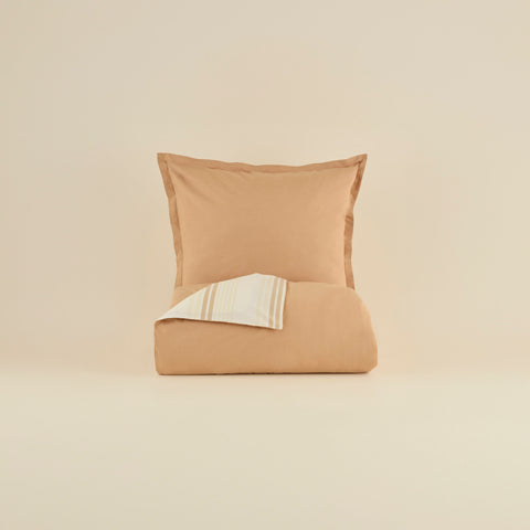 Karaca Vera 100% Turkish Cotton Duvet Cover Set, Double, Beige