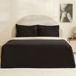 Karaca Marta 100% Turkish Cotton Duvet Cover Set, Double, Black