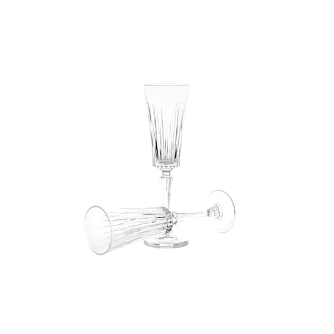 Rcr Timeless 6-Piece Champagne Flute Glass Set, 210ml, White