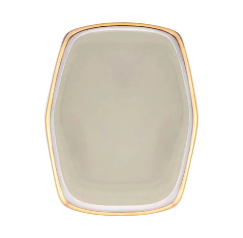 Jumbo Bone China Fold 58-Piece Dinner Set for 12 People, Gold