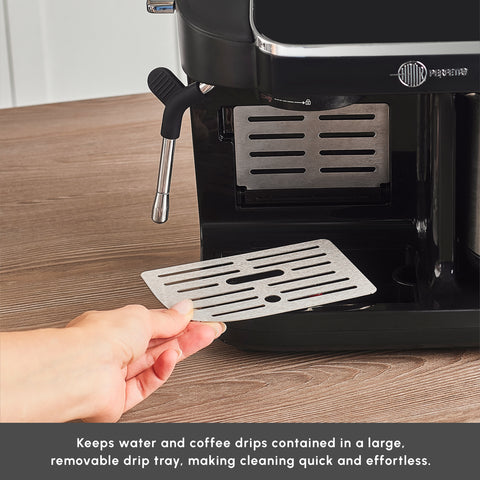 Karaca Hatır Perfetto Espresso and Turkish Coffee Machine, 1900W, 1,8L, Inox