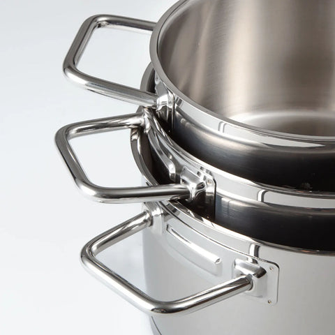 Jumbo Assos 6-Piece Stainless Steel Induction Cookware Set, Midi, Silver