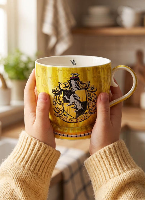 Egan Harry Potter Hufflepuff Porcelain Mug, 350ml, Yellow