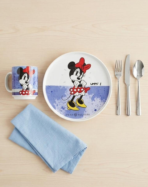 Egan Mickey Mouse I am Porcelain Dessert/Side Plate, 20cm, Purple