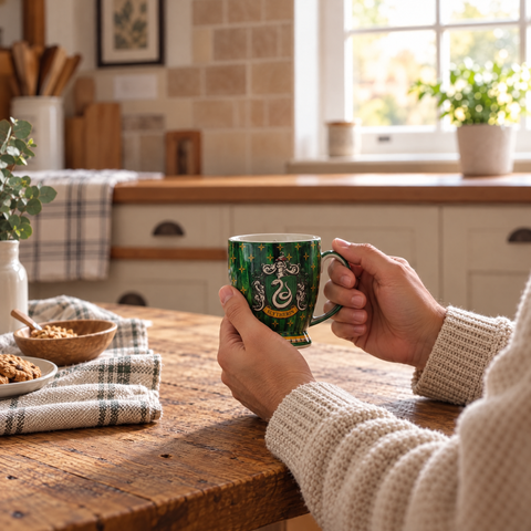 Egan Harry Potter Slytherin Porcelain Mug, 350ml, Green