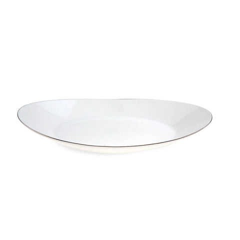 Jumbo Bone China Moon Platin 64-Piece Dinner Set for 12 People, Platin