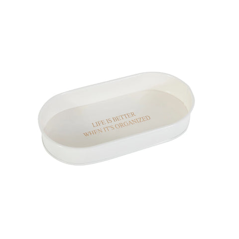 Karaca Home Sylvia Decorative Tray & Organizer, 29cm, White