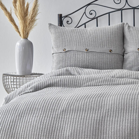 Karaca Home Coline Knitwear Bedspread Set, Double, Grey