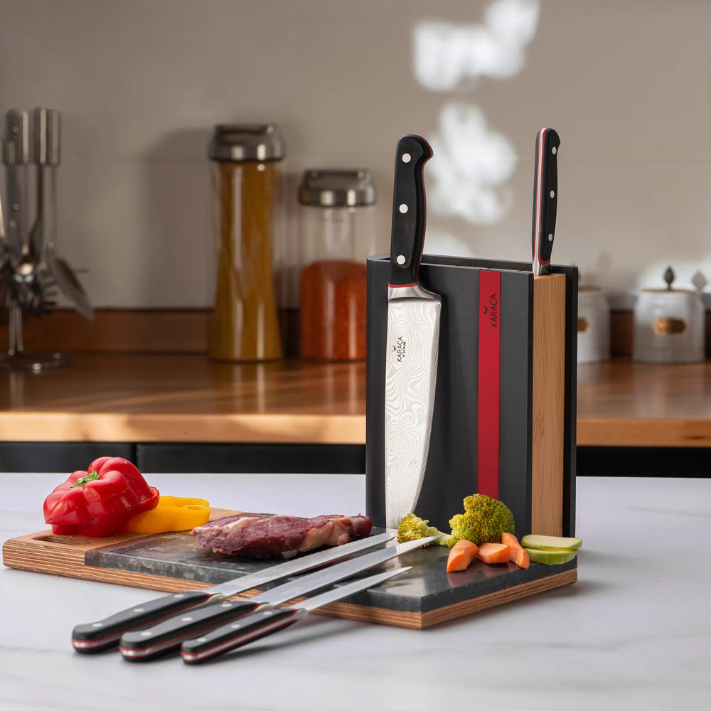 Karaca Kyoto 5 Piece Knife Block Set, Black