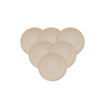 Karaca Roca 6 Piece Stoneware Serveware Set, 14cm, Cream Gold