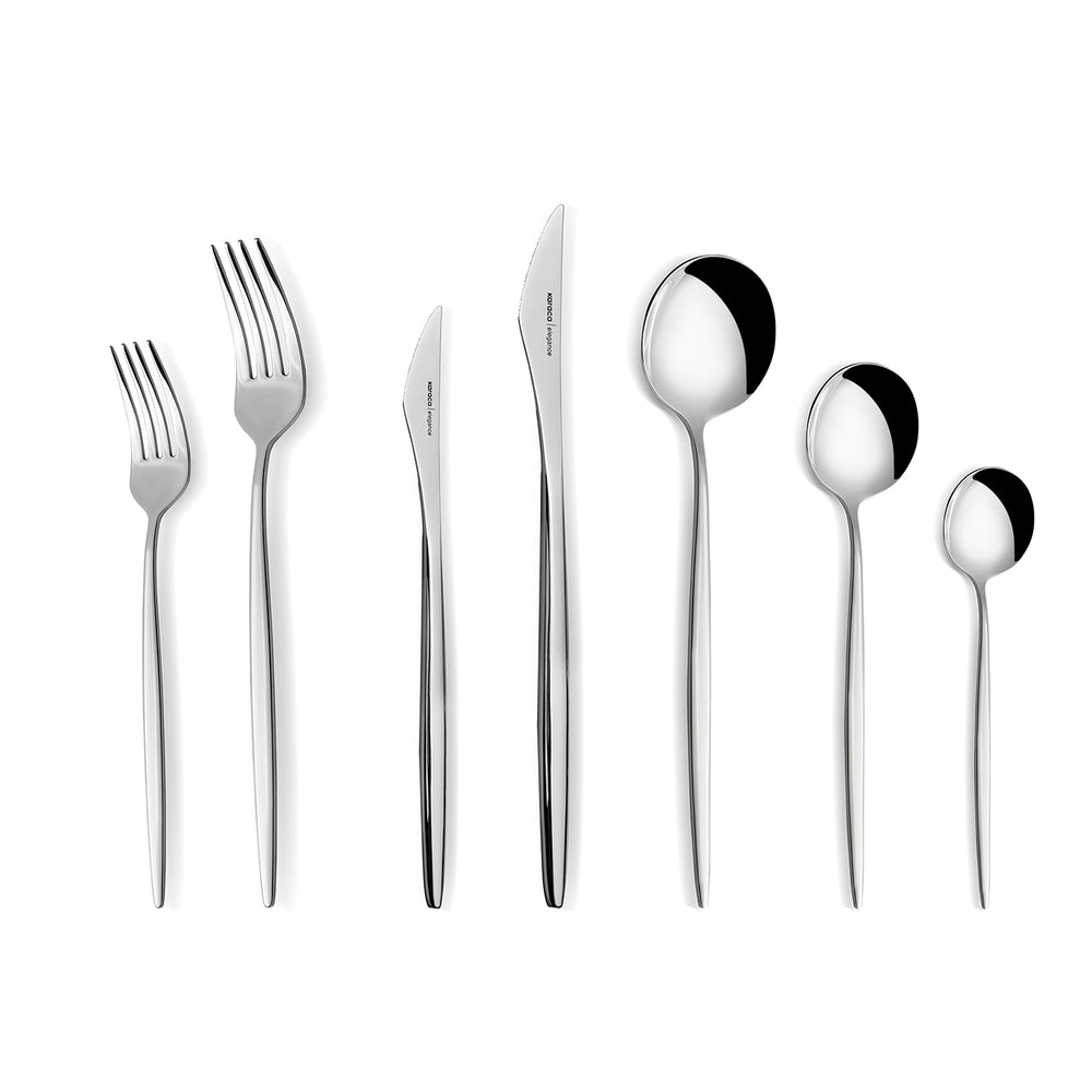 Karaca New Porto Elegance 84-Piece Stainless Steel Cutlery Set for 12 People, Silver