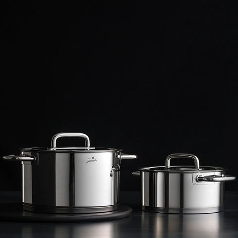 Jumbo Metalix 8-Piece Stainless Steel Induction Cookware Set, Silver