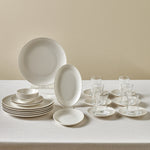 Karaca Bone China Artiste 26-Piece Serveware Set for 6 People, White