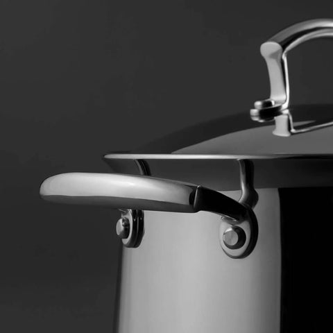 Jumbo Flame 8-Piece Stainless Steel Induction Cookware Set, Silver