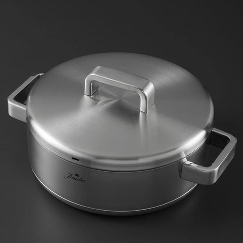 Jumbo Monaco 8-Piece 3ply Stainless Steel Induction Cookware Set, Silver