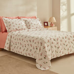Karaca Silvie 100% Cotton Duvet Cover Set, Double, Red
