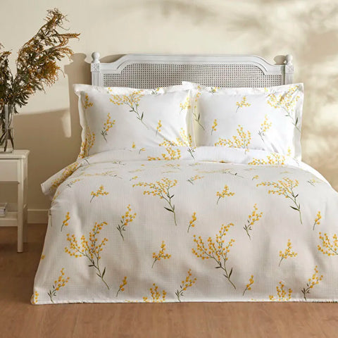 Karaca Loretta 100% Cotton Bedding Set, Double, Yellow
