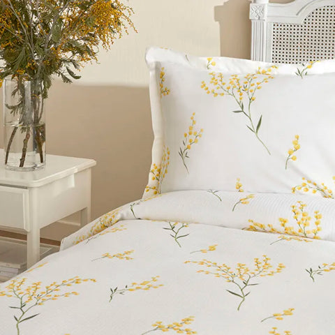 Karaca Loretta 100% Cotton Bedding Set, Double, Yellow