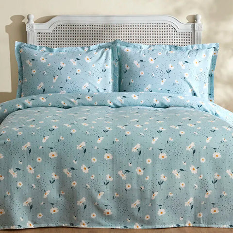 Karaca Daisy 100% Cotton Bedding Set, Double, Mint