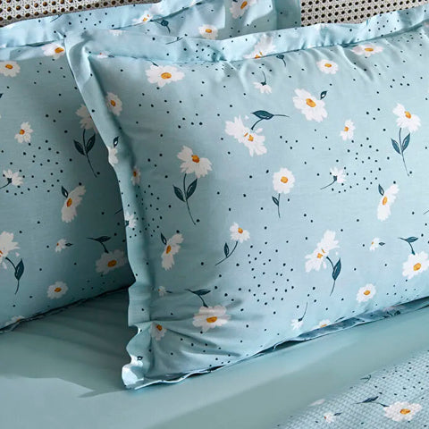 Karaca Daisy 100% Cotton Bedding Set, Double, Mint