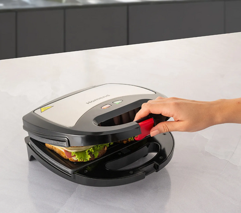 Homend Toastbuster 1325H Removable Plate Toast & Waffle Maker, 750W, Black