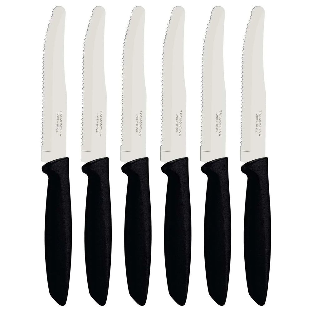 Tramontina 6 Piece Stainless Steel Knife Set, Black