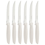 Tramontina 6 Piece Stainless Steel Knife Set, White