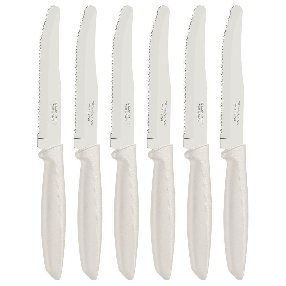 Tramontina 6-Piece Stainless Steel Multi Knife Set, Grey