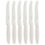 Tramontina 6-Piece Stainless Steel Multi Knife Set, Grey