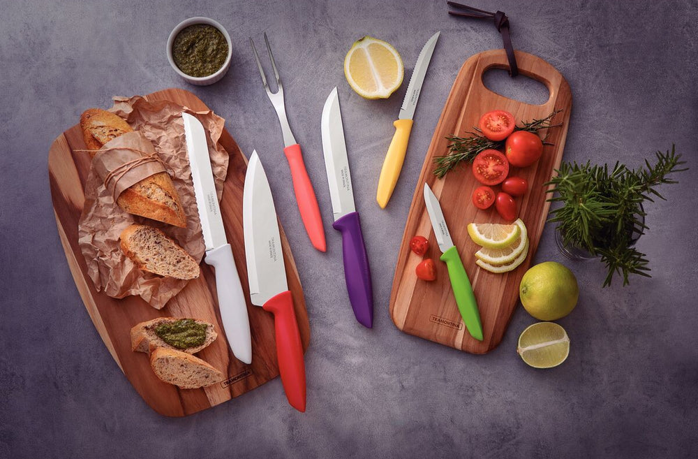 Tramontina 6-Piece Stainless Steel Kitchen Knife Set, Multi