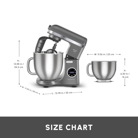 Karaca Mastermaid Chef Ultra Digital Stand Mixer, 7L, 2000W, Galaxy Grey