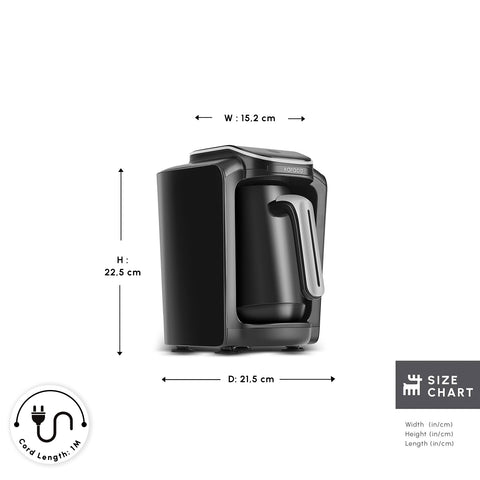 Karaca Hatır Neo Turkish Coffee Maker, 535W, Silver