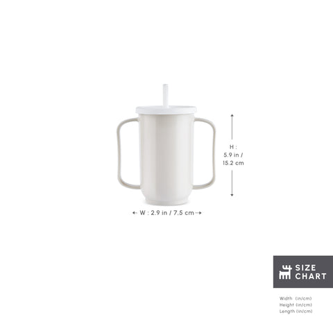 Karaca For All Easy-Grip Anti-Spill Highball Glass, 350ml, Beige