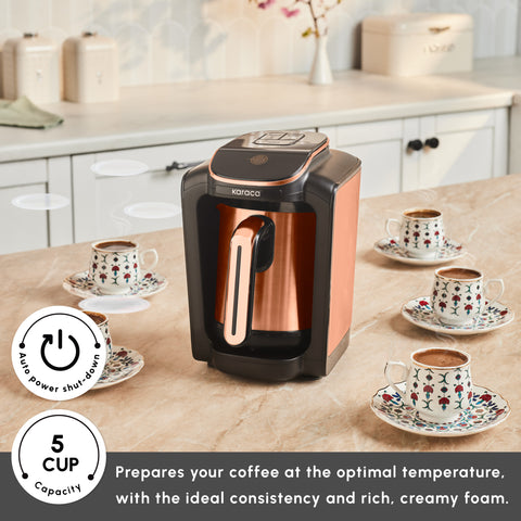 Karaca Hatır Neo Inox Turkish Coffee Maker, 735W, 300ml, Bronze