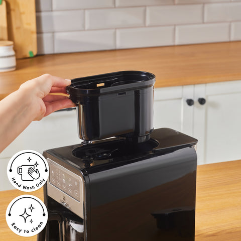 Karaca Grindbrew Pro Filter Coffee Machine with Built-in Grinder, 0,85L, 640W, Inox