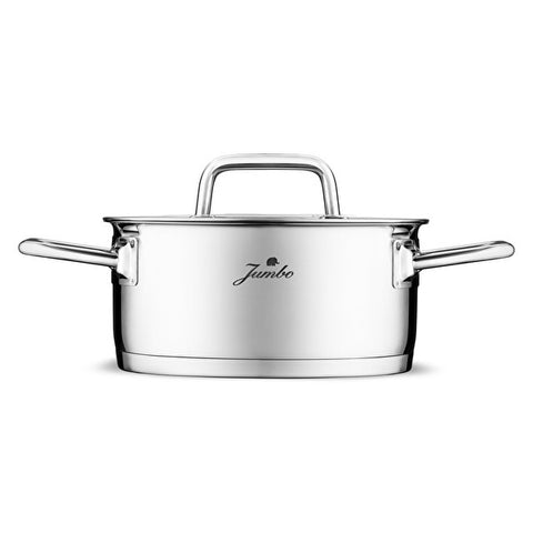Jumbo New Assos 6-Piece Stainless Steel Saucepan Set, Silver